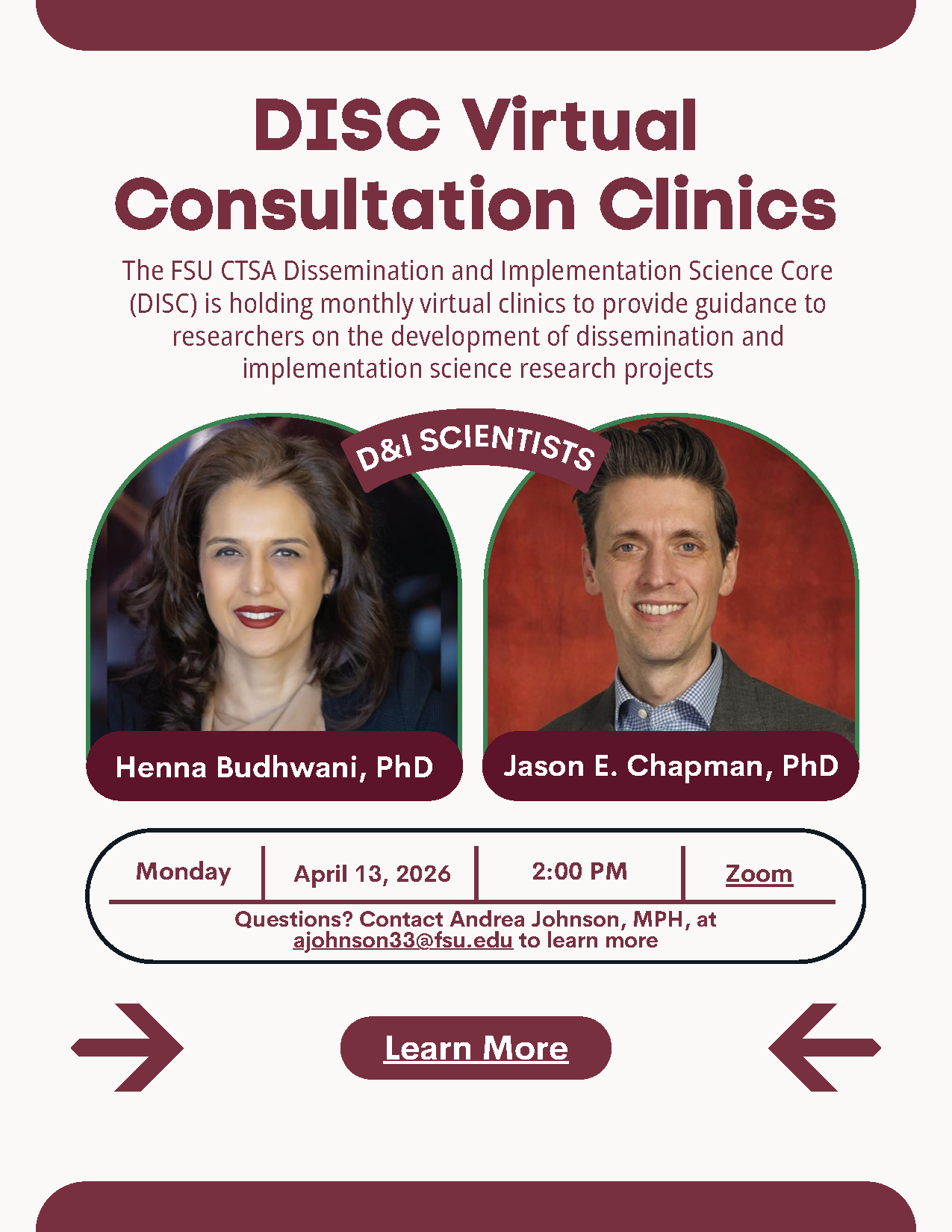 DISC Virtual Consultation Clinics flyer